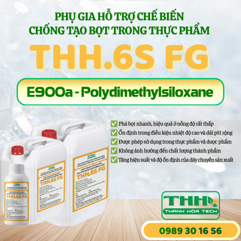 Chất phá bọt nhũ tương silicone cho ngành thực phẩm